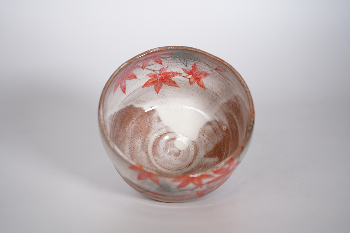 赤土紅葉 抹茶碗