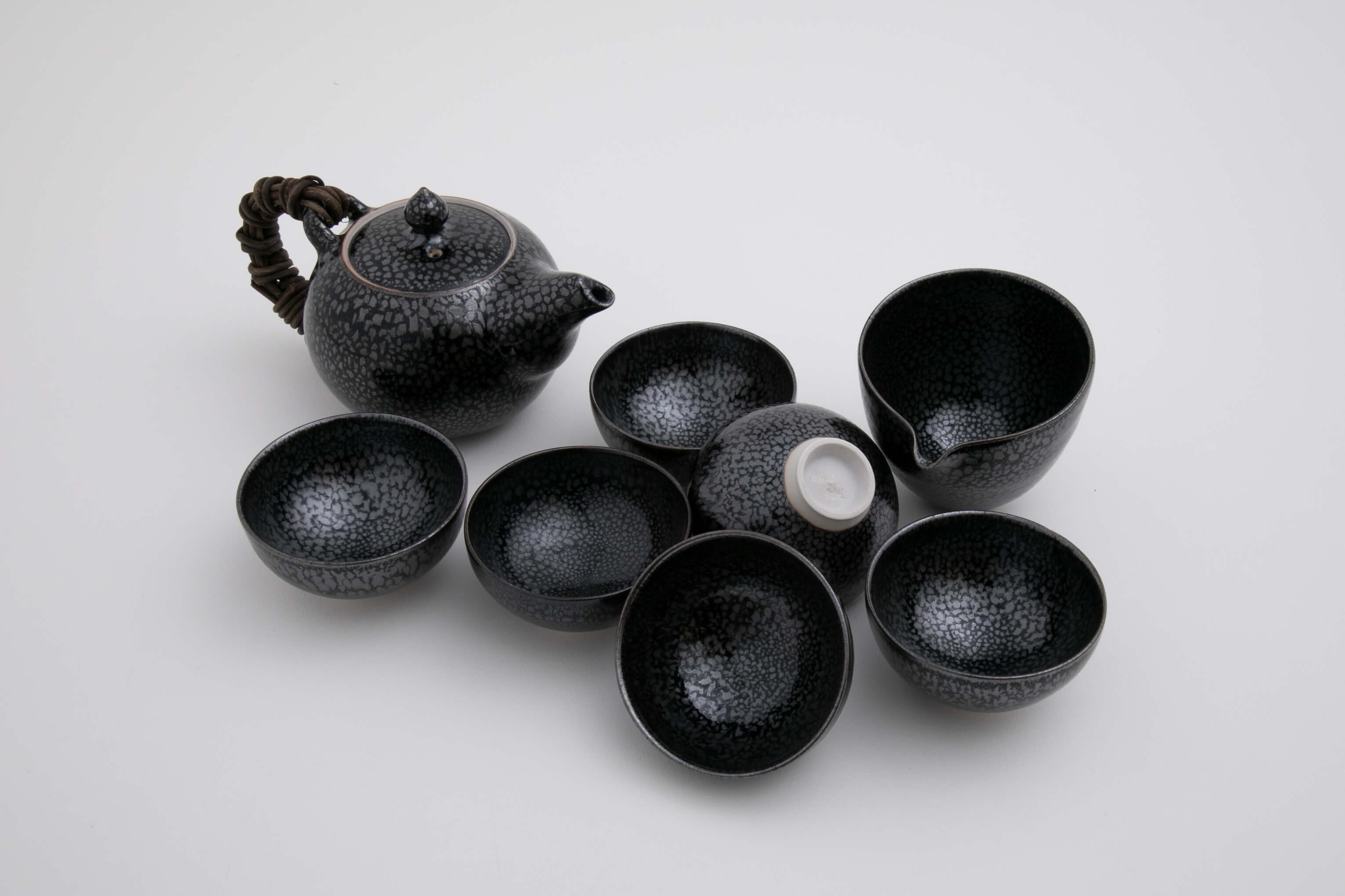 Tenmoku type '油滴 Yuteki' Tea Set