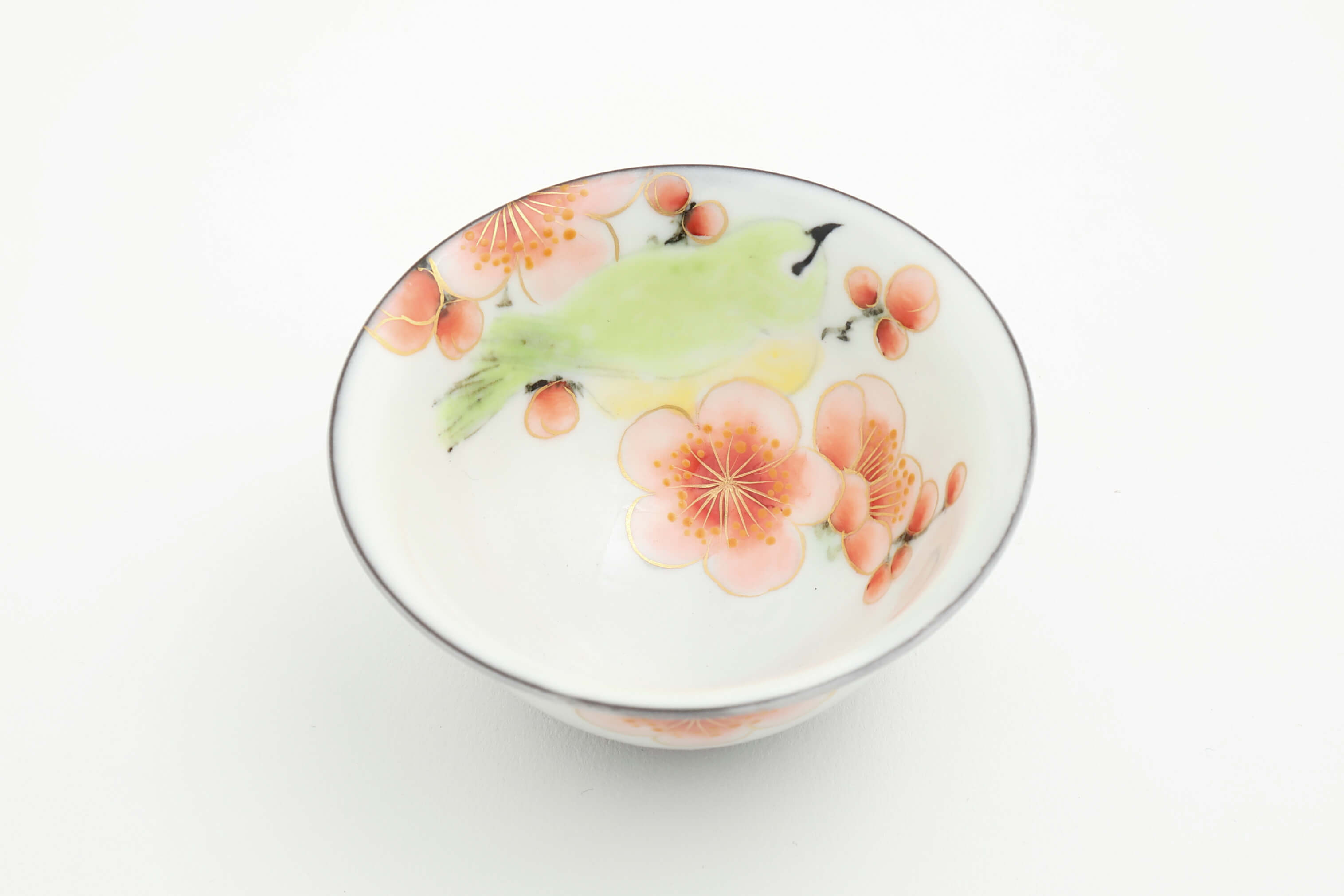 花鳥図 梅 メジロ 盃