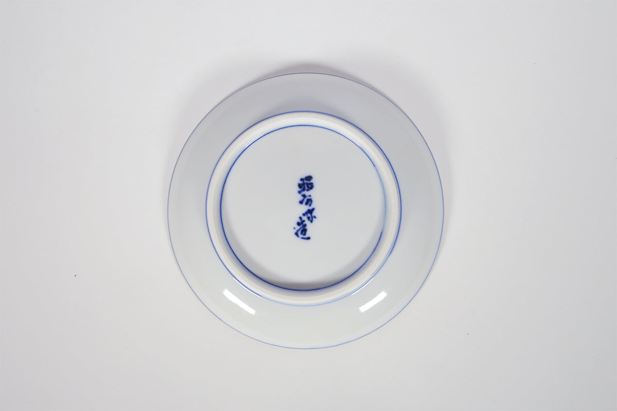赤絵木瓜山水 4寸小皿