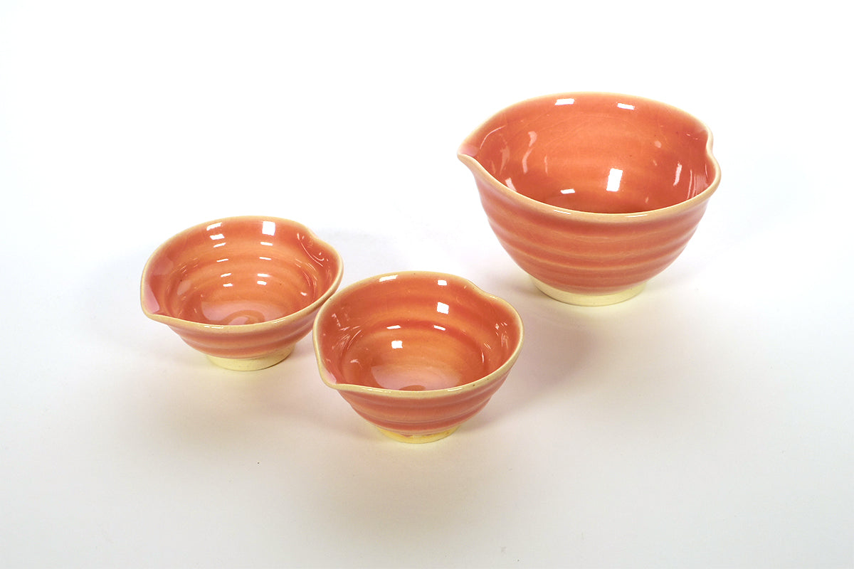 Pink glazed Sake cup