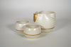 Sake cup with cream and gold