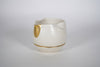 Sake cup with cream and gold
