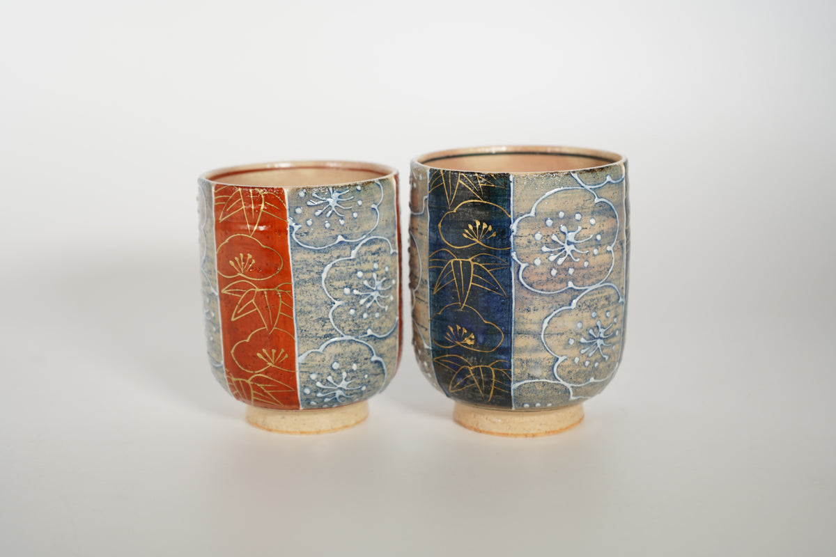 Ichin pine,bamboo and plum Teacups